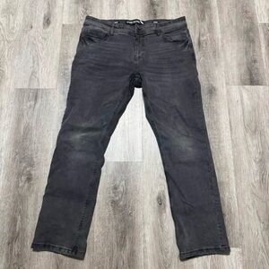 Stone Falcon Jeans Mens 34x30 Washed Black Slim Fit Denim Pants Modern Casual
